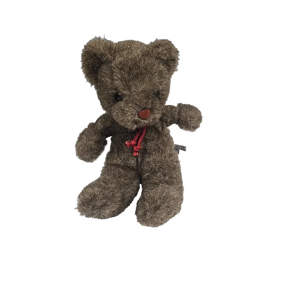 Russ Berrie Vintage 2000 Brownie Bear Stuffed Plush Animal Brown Blue 7 Inch